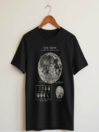 Astronomical Moon Phases Black T-Shirt