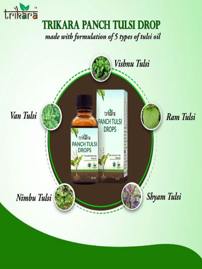 Trikara Panch Tulsi Drop, 30 ml