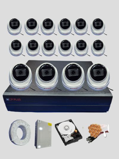 CP PLUS HD DVR 1080P Combo Set – 16 Cameras, Full Security Kit