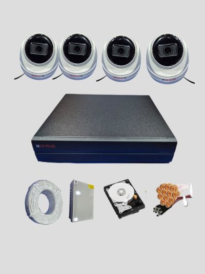 CP PLUS HD DVR 1080P – 4 Cameras, Full Security Kit