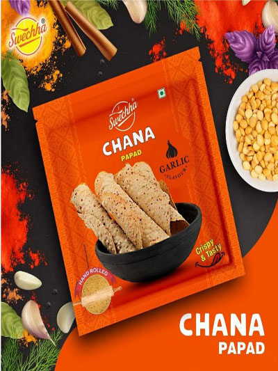 Garlic Chana Papad, 250 g