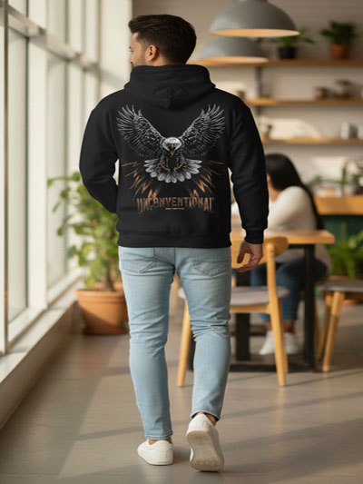 Identity Eagle Hoodie Bold Rebel Heavyweight Cotton